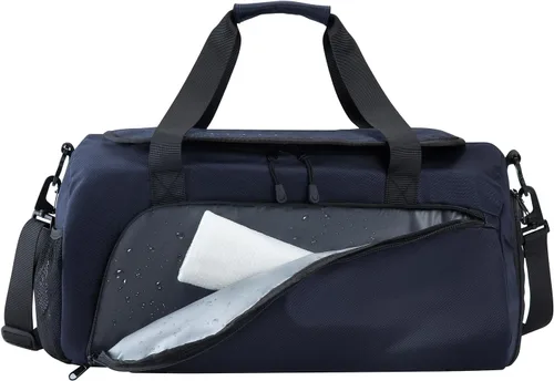 Miniatura 7 de Bolsa de gimnasio para hombres y mujeres con compartimento para zapatos y bolsillo húmedo, bolsa de gimnasio deportiva resistente al agua, bolsa