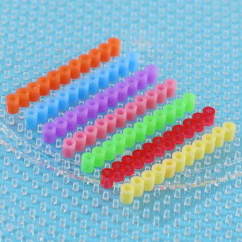 Miniatura 5 de Lenwen 52000 cuentas de fusible, 96 colores, 0.096 pulgadas, mini, fusible, cuentas derretidas con tableros de clavijas, juego de repuesto creativo