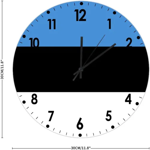 Miniatura 29 de Cheyan Reloj de pared con bandera de Canadá de 12 pulgadas, silencioso, sin tictac, de PVC, funciona con pilas, reloj redondo decorativo, regalo