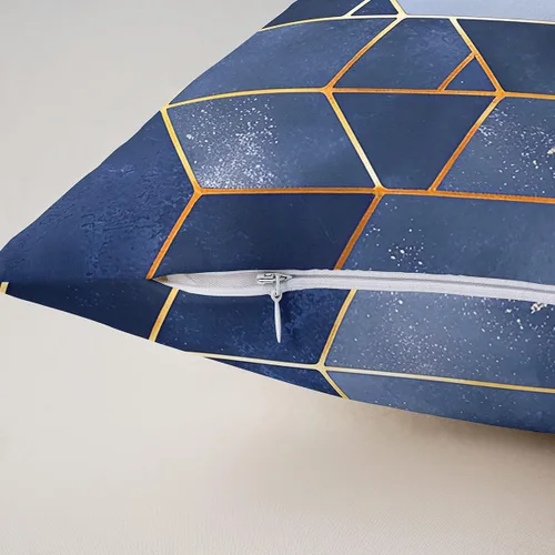 Miniatura 5 de Juego de 2 fundas de almohada de mármol de 16 x 16 pulgadas, fundas de cojín geométricas de mármol con diseño de panal de abeja, fundas de almohada