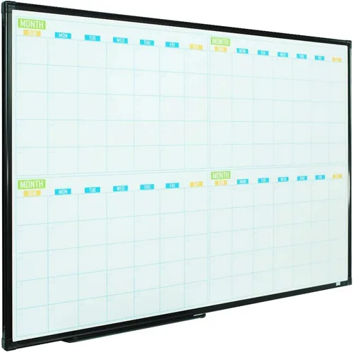Miniatura 12 de Lockways Pizarra blanca magnética grande de borrado en seco de 60 x 40 pulgadas, pizarra blanca montada en la pared con bandeja para bolígrafos