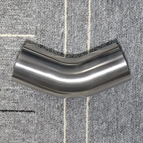 Miniatura 2 de Codo de Acero Inoxidable de 1.77" con Curvatura Mandril de 45° - Pared 16GA/.065" - Patas 2" - Codo de Acero Inoxidable SS304 para Escape Modificado