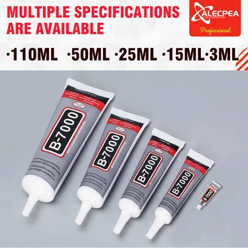 Miniatura 6 de B-7000 - Pegamento artesanal para hacer joyas - 110ml/3.7oz (paquete de 2) - Pegamento super adhesivo multifunción B-7000 Liquid Fusion para Gris