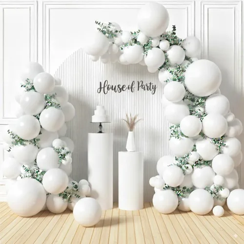 Miniatura 30 de HOUSE OF PARTY Globos azules metálicos: guirnalda de globos azules, globos metálicos azules de 5/12/18 pulgadas para decoraciones de graduación