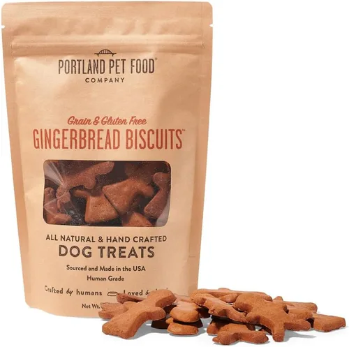 Miniatura 10 de Portland Pet Food Company - Golosinas naturales para perros, variedad de galletas de calabaza y pan de jengibre y tocino para perros, sin granos