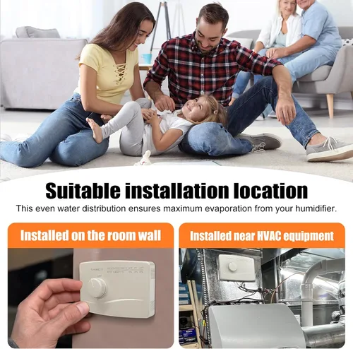 Miniatura 4 de Higrostato de control de humidificador montado en la pared 4655, Higrostato manual digital, Compatible con humidificador para toda la casa