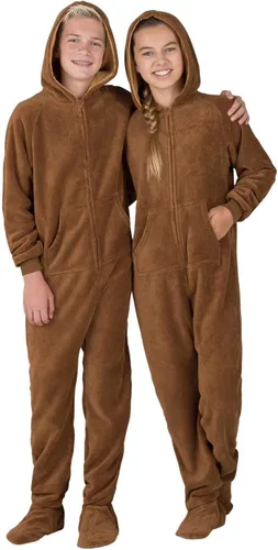 Miniatura 4 de Footed Pajamas - Enterizo con capucha a juego para la familia Suéteres de una pieza para niños, niñas, hombres, mujeres y mascotas, unisex, Candy