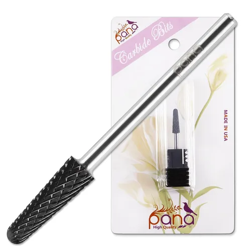 Miniatura 16 de PANA Broca de carburo en forma de cono profesional de 3/32 pulgadas, tamaño de vástago de 3/32 pulgadas, broca de uñas para manicura y pedicura, DLC