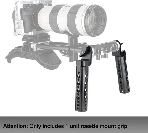 Miniatura 2 de NICEYRIG Rosette Mount Grip Empuñadura para rosca ARRI M6 para sistema de bloque de riel de hombro DSLR de 0.591 in