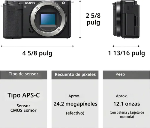 Miniatura 3 de Sony Alpha ZV-E10 - APS-C - Cámara con lente intercambiable, sin espejo, para videoblogueros, color negro