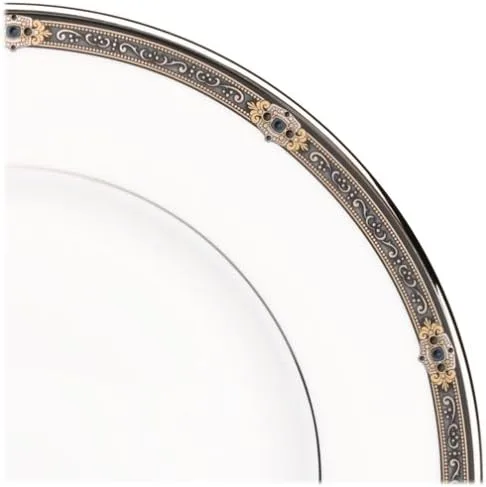 Miniatura 2 de Lenox Vintage Jewel - Juego de vajilla de porcelana de hueso con bandas de platino de 20 piezas, servicio para 4 personas