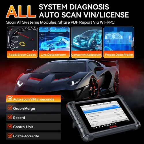 Miniatura 5 de Autel Escáner MaxiCheck MX900, 2026 Herramienta de escaneo bidireccional Igual que MK900 MK900BT, diagnóstico de todo el sistema, actualizado