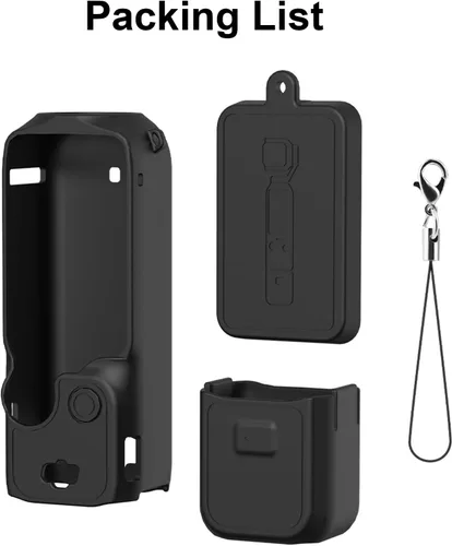 Miniatura 7 de Funda protectora de silicona para DJI Osmo Pocket 3 Funda de silicona Funda protectora Handheld Gimbal Action Camera Accesorios (negro)