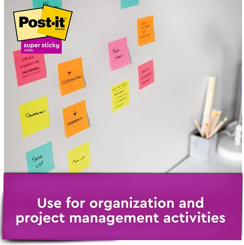 Miniatura 5 de Post-it Dispensador de notas emergentes súper adhesivas, 10 blocs de notas adhesivas, 3 x 3 pulgadas, 2 veces el poder de adherencia, suministros