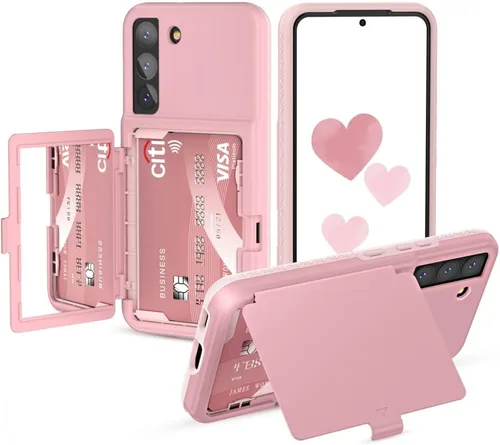 Miniatura 7 de Funda para Samsung Galaxy S25, Soporte De Tarjeta Kickstand Espejo Incorporado Protección Resistente A Prueba De Golpes Para Samsung Galaxy S25 6.2