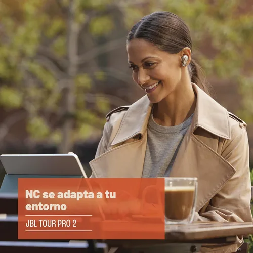 Miniatura 4 de JBL Tour Pro 2 - Auriculares inalámbricos con cancelación de ruido con estuche de carga inteligente, llamadas perfectas con 6 micrófonos con control