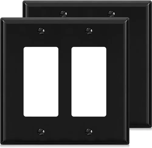 Miniatura 10 de ELEGRP Placas decorativas de pared de 3 posiciones, tamaño mediano 4.88" H x 6.75" L, cubierta frontal termoplástica irrompible para interruptor