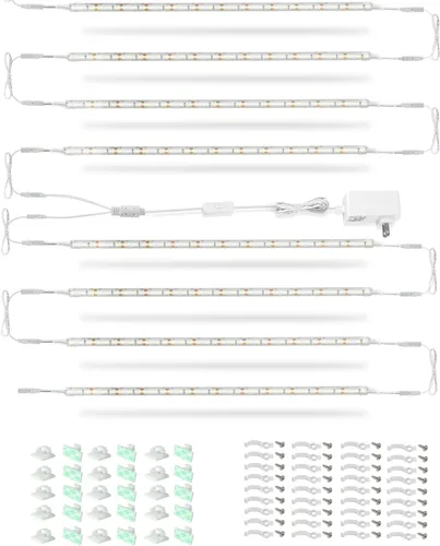Miniatura 10 de Iluminación para debajo del gabinete, (8) tiras de luz LED flexibles de 12 pulgadas, 20 W, 2000 lm, luz blanca diurna, luces LED duraderas