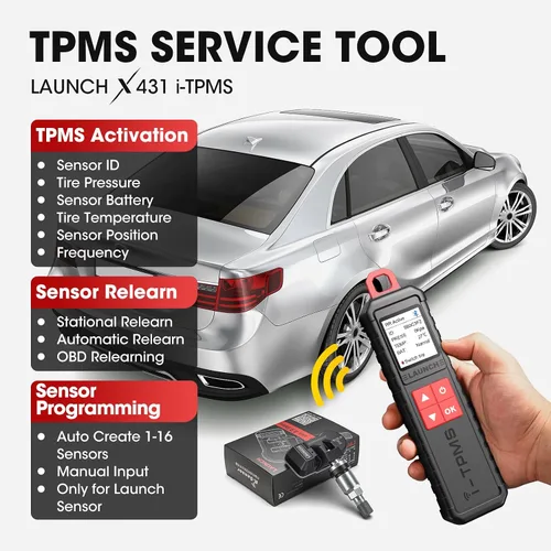 Miniatura 3 de Nueva herramienta de servicio TPMS portátil LAUNCH X-431 i-TPMS TSGUN 2026, reinicio, reinicio y programa, sensores TPMS Funciona con escáner X-431