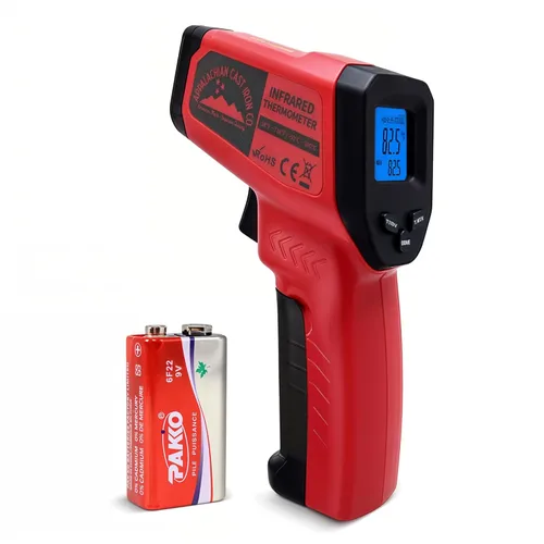 Pistola de termómetro infrarrojo – Pistola infrarroja de temperatura láser para cocinar waffles, pizza, hornear, plancha, HVAC, motor, amplio rango