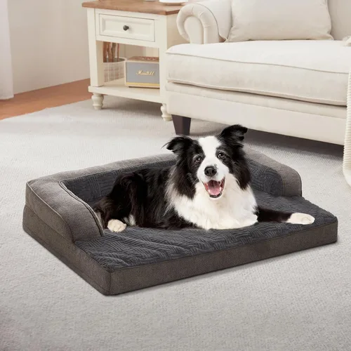 Miniatura 8 de WINDRACING Cama grande para perros con almohada para jaula de perrera, sofá cama para perro, cama súper suave para mascotas, tamaño mediano, Jumbo