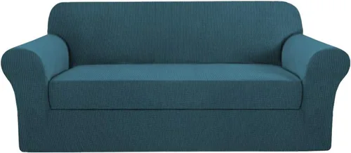 Miniatura 55 de H.VERSAILTEX Funda de Sofá de Alta Elasticidad de 2 Piezas Fundas de Sofá Elegante Funda/Protector de Muebles Suave con Tela de Patrón a Cuadros