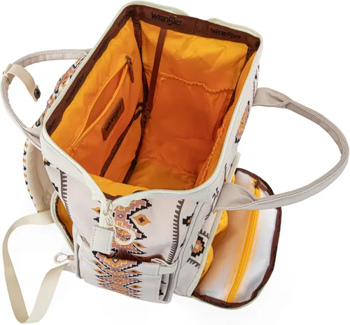 Miniatura 6 de Montana West Wrangler Bolsa Mochila para Pañales Mochila de Viaje Azteca Carteras Occidentales Multifunción Bolsas para Bebé para Mamá con Bolsillos