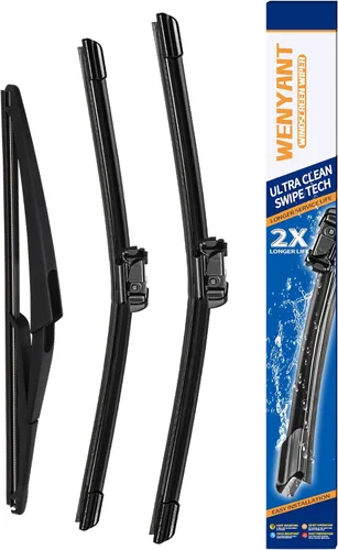Miniatura 21 de Juego de limpiaparabrisas compatibles con GMC Terrain 2010-2017, Chevrolet Equinox 2010-2017 y Ford Kuga MK1 2008-2012, delanteros, equipo original