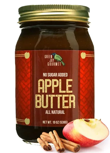 Miniatura 5 de Green Jay Gourmet Mantequilla de manzana, totalmente natural, sin gluten, para untar de manzana con manzanas, canela y especias, mantequilla