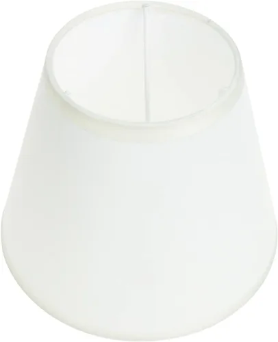 Elegante pantalla de tela decorativa para lámpara de mesa, color blanco