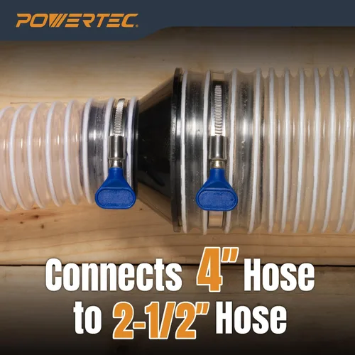 Miniatura 5 de POWERTEC 70136 cono reductor de 4" a 2-1/2". Reductor de cono de 4" a 2-1/2