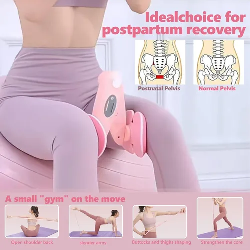 Miniatura 3 de Entrenador de suelo pélvico para mujer, ejercitador Kegel con contador, entrenador interior de muslos y glúteos, 3 niveles de resistencia, ángulo