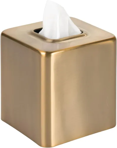 Miniatura 7 de mDesign Caja de Pañuelos — Soporte decorativo para caja de pañuelos para dormitorios, baños y más — Cubierta cuadrada para caja de pañuelos