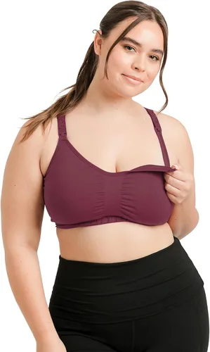 Miniatura 4 de Kindred Bravely Sublime Busty - Brasier deportivo de lactancia y maternidad de bajo impacto para F, G, H, I Cup (terracota ombrado)