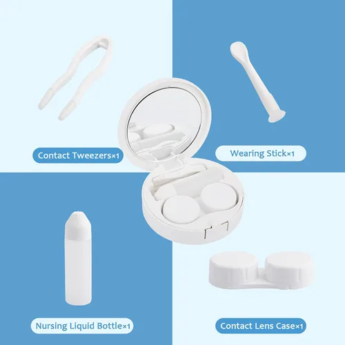 Miniatura 6 de Estuche personalizado para lentes de contacto Kit de viaje personalizado para lentes de contacto, añade tu texto de imagen, caja portátil