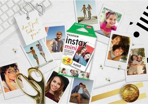 Miniatura 2 de Fujifilm Mini Instant Film (Blanco) para cámaras Mini 8, 9, 11, 12, 50s, 25, 7s, 90, 300, Instax Mini Link con paño de microfibra de Megen