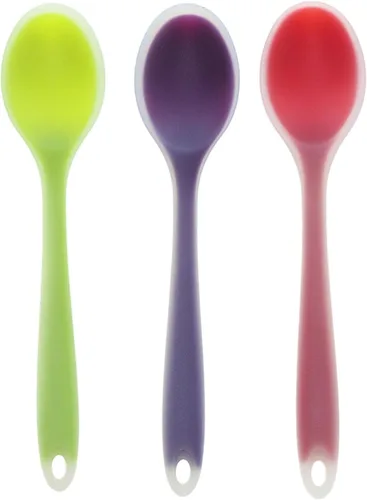 Miniatura 5 de SM SunniMix Cuchara de silicona semitransparente 3pcs Cuchara de sopa Cuchara de leche de café