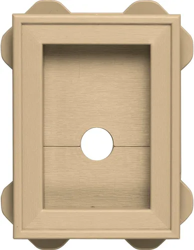 Miniatura 10 de Builders Edge 130130003001 1.3003E+11 bloque de utilidad envolvente, 3 x 4-3/4 pulgadas interior, 5 x 6-3/4 pulgadas dimensión exterior, blanco 001