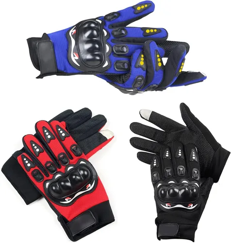 Miniatura 6 de ERYUE Mitones, Guantes de Motocicleta de los Hombres Pantalla Tocante de Dedo Completo Guantes de Ciclismo Guantes Cálidos para Moto MTB Ciclismo
