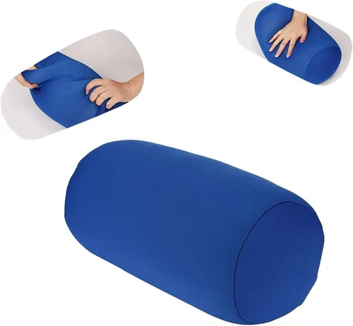 Miniatura 7 de ASkinds 2 almohadas cilíndricas cómodas de rollo de microperlas Jelly Bean Bed Pillow Tube Pillow Cojín para cabeza, cuello, soporte de espalda
