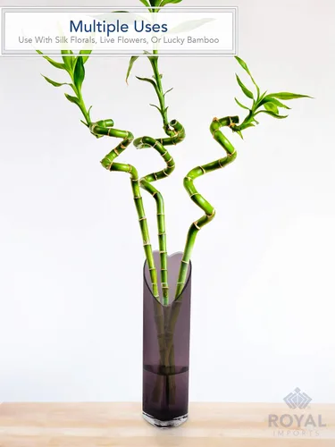Miniatura 6 de Royal Imports Jarrón de cristal decorativo para centro de mesa, hogar o boda, en forma de corazón transparente, 12 pulgadas de alto, apertura de 3 x