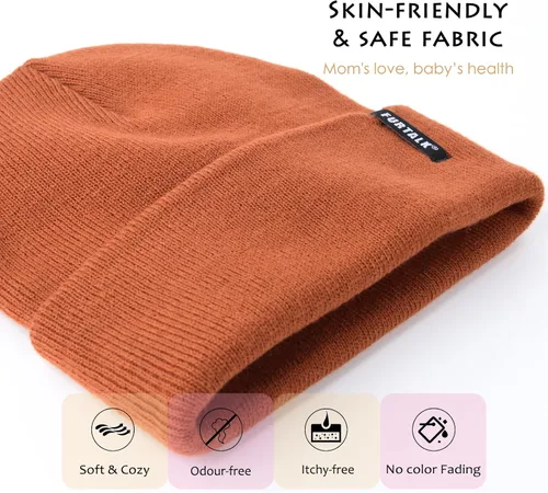 Miniatura 2 de FURTALK - Gorro tejido de invierno para niños y niñas gorros de punto