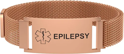 Miniatura 23 de Pulsera de alerta médica para mujeres y hombres, pulsera ajustable con identificación de alerta médica para epilepsia diabética D.N.R marcapasos