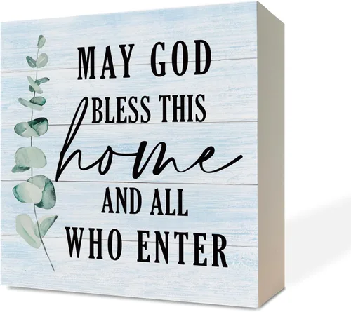 Miniatura 39 de Señales de madera cristianas, versículo de la Biblia Jeremías 29:11 - Porque sé los planes que tengo para ti, señal de caja decorativa para mesa
