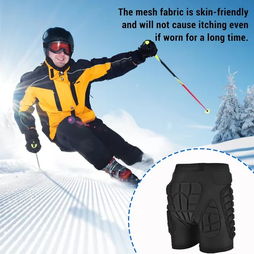 Miniatura 6 de TOMSHOO 3D Hip Protective Snowboard Butt Pads Impact Shorts Tailbone Protection Crash Pants for Skiing Skateboarding, Men Women