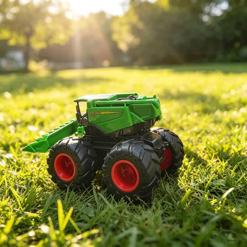 Miniatura 8 de Combine Harvester Tractor con remolques, juego de 4 juguetes de granja para niños y niños pequeños de 3 a 5 años, camiones esparcidores monstruos