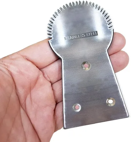 Miniatura 2 de WitnyStore Herramienta de cocina de acero inoxidable de 3½ pulgadas de largo, rallador de coco triturador, hoja raspadora, estilo tradicional