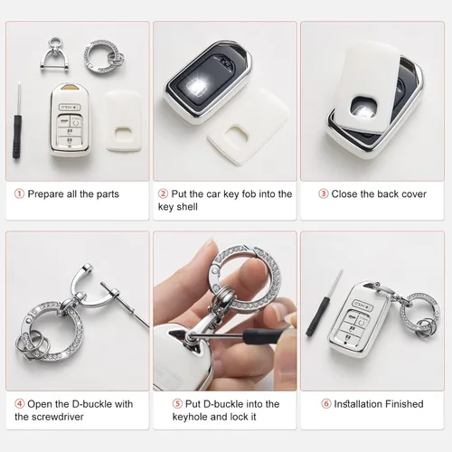 Miniatura 5 de YO&YOYE Funda para Llavero de TPU con Anillo para Llaves