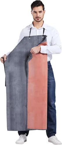 Miniatura 10 de Nanxson Delantal impermeable de goma gruesa, resistente a los productos químicos, delantal resistente ajustable para lavavajillas, jardinería
