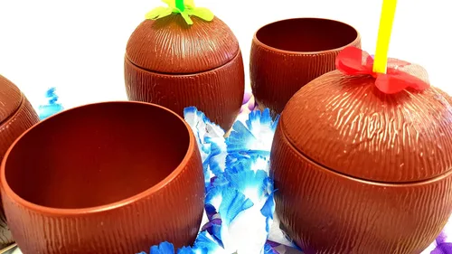 Miniatura 4 de Copas de coco, tazas de coco Tiki Bar (4)